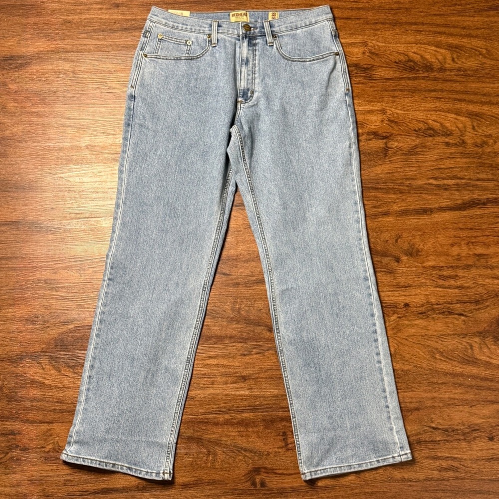RedHead Jeans Men 33x32 Light Wash Relaxed Fit Denim Pants 614RHS24811